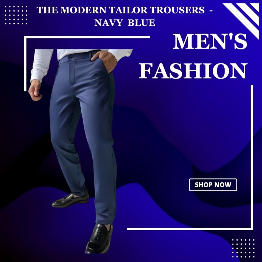 The Modern Tailor Trousers - NAVY BLUE